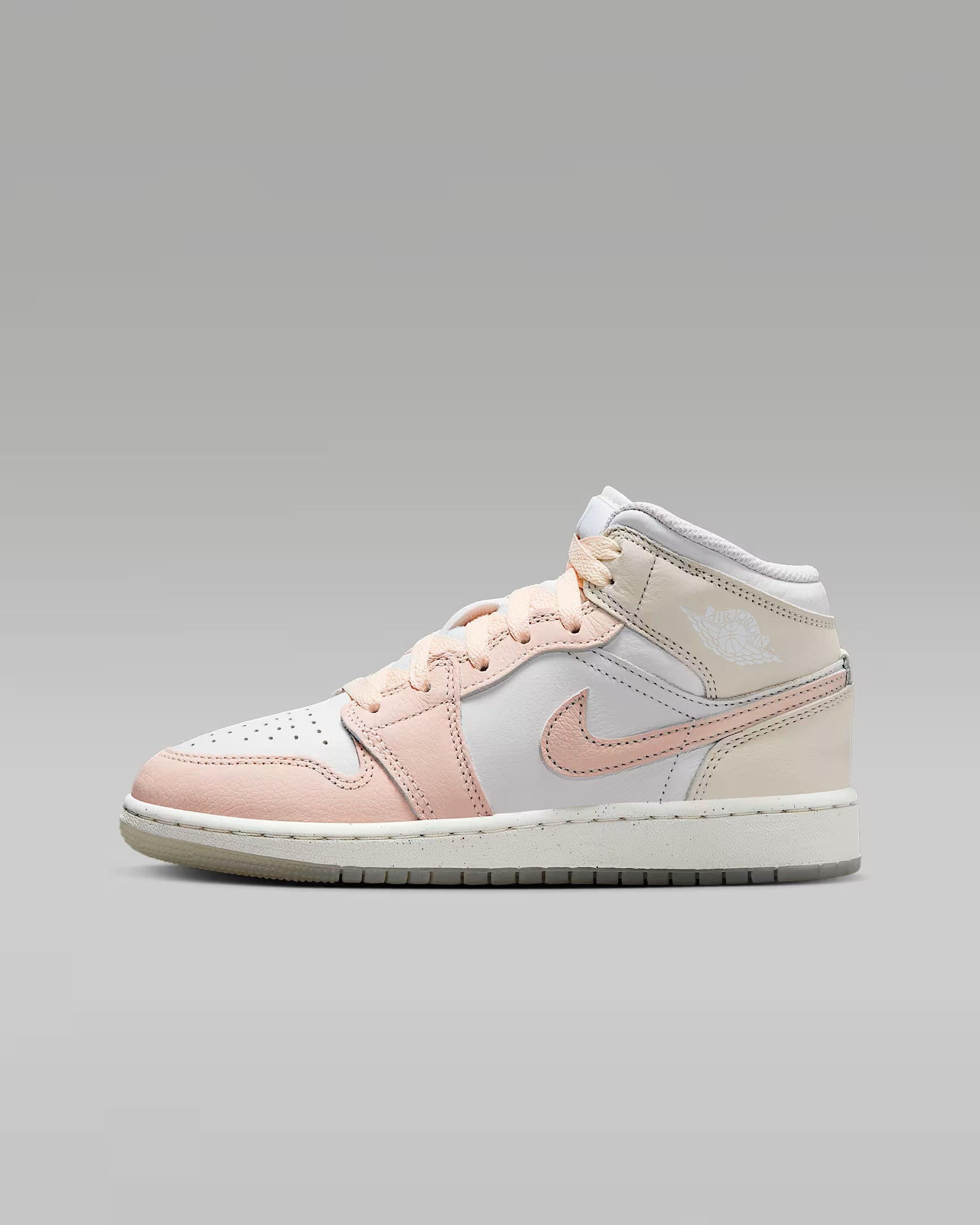 Nike Air Jordan 1 Mid seピンク/ホワイト25 NIKE AIR JORDAN 1 MID SE GS 