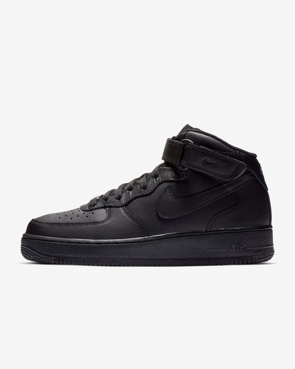 A pair of Men's Zipped Nike Air Force 1 Mid '07 white sneakers 